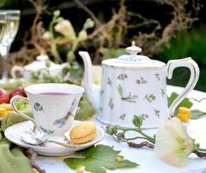 Serwis do kawy herbaty porcelanowy na 12 osób LEDA IVORY