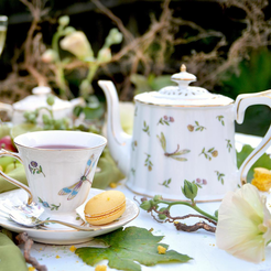 Serwis do kawy herbaty porcelanowy na 12 osób LEDA IVORY