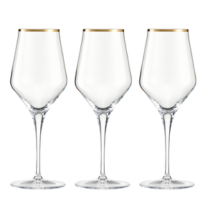 Kieliszki do wina czerwonego 450 ml 6 sztuk CONTESSA Gold