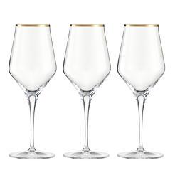 Kieliszki do wina czerwonego 450 ml 6 sztuk CONTESSA Gold