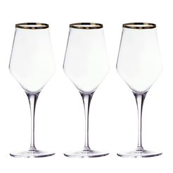 Kieliszki do wina czerwonego 450 ml 6 sztuk CONTESSA Gold