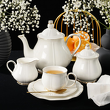 zestaw do herbaty - porcelana ze złotem