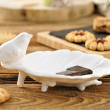 Talerzyk liść porcelanowy Miseczka dekoracyjna CLARA Ivory 5