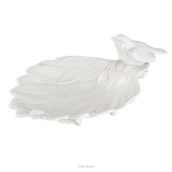 Talerzyk liść porcelanowy Miseczka dekoracyjna CLARA Ivory