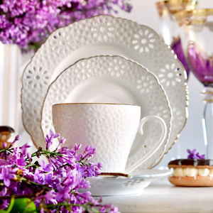 Zestaw kawowy na 6 osób porcelanowy LORETTA