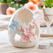 Jajko dekoracyjne porcelanowe Lampion na tealight 14 cm LAURA 1