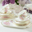 Zestaw do ciasta porcelanowy na 6 osób z paterą SENSUAL GARDEN 7
