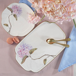 Patera do ciasta porcelanowa Talerz 31,5 x 20,5 cm MAGIC BLOOMS 5