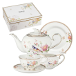 Serwis do herbaty na 6 osób porcelanowy Zestaw prezentowy BEL FIORE 1