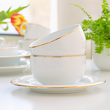 Talerzyk deserowy śniadaniowy 21,5 cm porcelanowy PLUS GOLD 7
