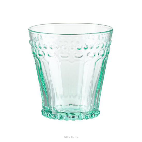 Zielona szklanka wytłaczana