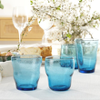 eleganckie szklanki do drinków niebieskie 