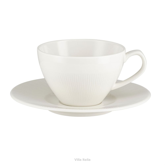 filiżanka ze spodkiem biała