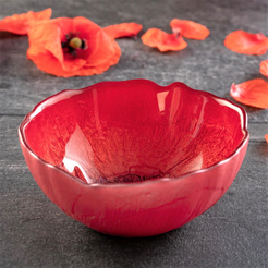 Miseczka szklana czerwona 15 cm MAK