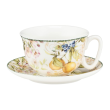 Filiżanka do herbaty porcelanowa 300 ml ze spodkiem LEMON  1