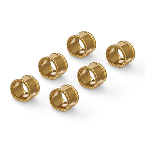 Obrączki na serwetki złote porcelanowe 6 sztuk MESTIERE GOLD