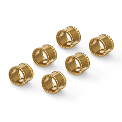 Obrączki na serwetki złote porcelanowe 6 sztuk MESTIERE GOLD