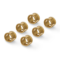 Obrączki na serwetki złote porcelanowe 6 sztuk MESTIERE GOLD