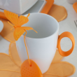 Kubek porcelanowy z zaparzaczem silikonowym pomarańczowym 350 ml SUNNY 3