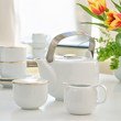 zestaw kawowy porcelana śnieżnobiała ze złotem