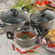 Garnek z pokrywką 20 cm GREY 3