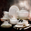 Półmisek owalny porcelanowy złota linia 36 cm CAMILLA 3