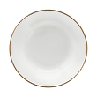 Talerz głęboki porcelanowy ze złotą obwódką