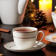 Filiżanka porcelanowa do kawy herbaty 250 ml ze spodkiem ARIANA 4