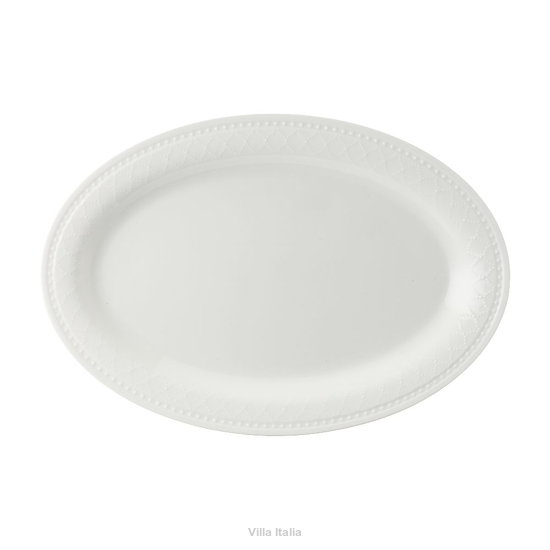 nowoczesny półmisek porcelanowy biały do serwowania wędlin
