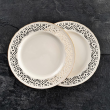 Talerzyk deserowy porcelanowy ażurowy 19 cm CLARA Gold Ivory 2