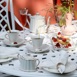 Talerzyk deserowy porcelanowy ażurowy 19 cm CLARA Gold Ivory 11