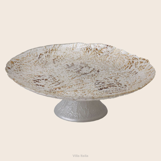 Patera szklana  do ciasta 28 cm  ASTORIA beż 