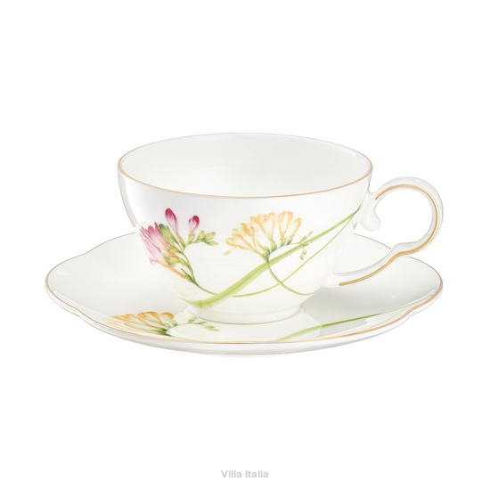 Filiżanka do herbaty porcelanowa 200 ml ze spodkiem AROMA di FRESIA