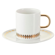 Serwis kawowy porcelanowy na 6 osób GAJA Black & White 10