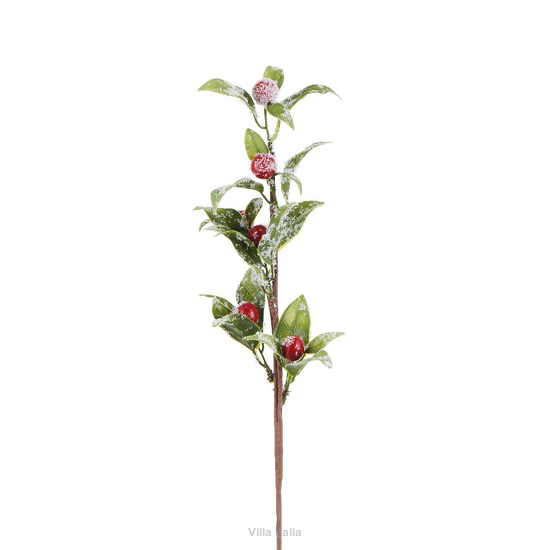 Gałązka sztuczna zielona mrożona 45 cm