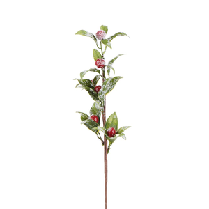 Gałązka sztuczna zielona mrożona 45 cm