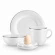 Zestaw śniadaniowy dla 2 osób porcelanowy PLUS PLATIN 7