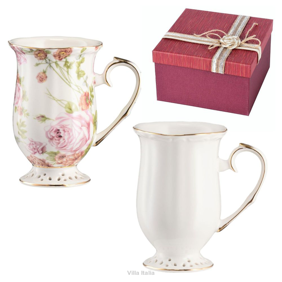 Eleganckie kubeczki do kawy w pudełku na prezent