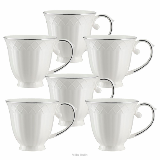 Zestaw kubków porcelanowych 300 ml ATRIO z platyną