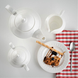 Serwis obiadowo kawowy na 12 osób porcelanowy MESYNA WHITE 17