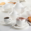 Serwis obiadowo kawowy na 12 osób porcelanowy MESYNA WHITE 2