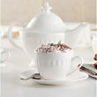 Serwis obiadowo kawowy na 12 osób porcelanowy MESYNA WHITE 19