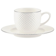 Zestaw filiżanek do espresso porcelanowych 100 ml BARI PLATIN 1