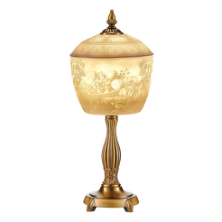 Lampa stołowa 50 cm z porcelanowym kloszem OWOCE