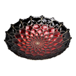 Salaterka szklana 25 cm ROBUSTA czarno-czerwona 7