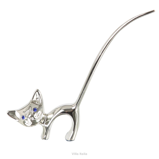 Figurka kotek posrebrzany Stojak na biżuterię 12 cm SILBER