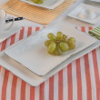 Półmisek porcelanowy Talerz do ciasta prostokątny 24 x 15 cm COMO PLATIN 2
