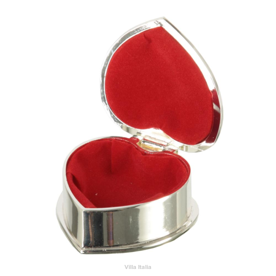 Puzderko serce posrebrzane 6 cm SILBER