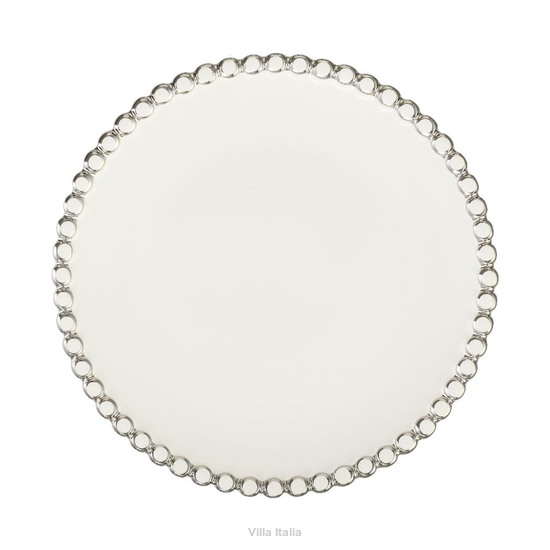 Elegancki talerz na ciasto biały