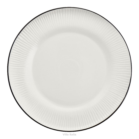Elegancki talerz płytki porcelanowy 27 cm w białym kolorze